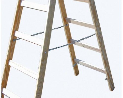 Двусторонняя деревянная лестница-стремянка с перекладинами KRAUSE STABILO 2х5 170071