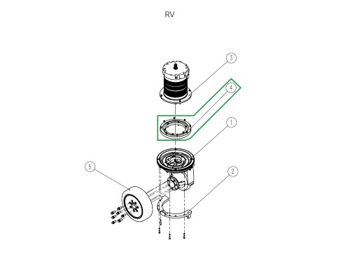 Опорно-поворотный подшипник редуктора для ричтрака RV (внутренний d 200 мм)
