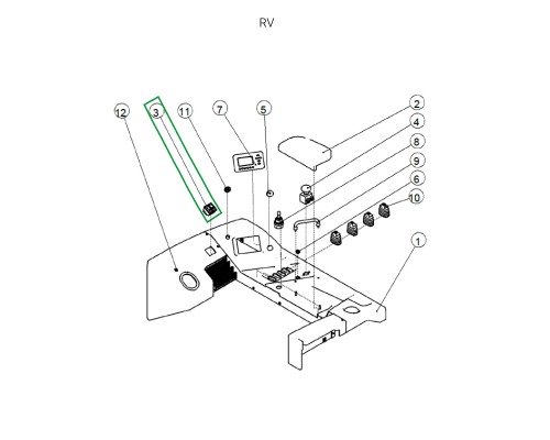 Переключатель стояночного тормоза для ричтрака RV (24V)