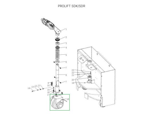 Редуктор ведущего колеса в сборе для штабелеров SDR/SDK1536