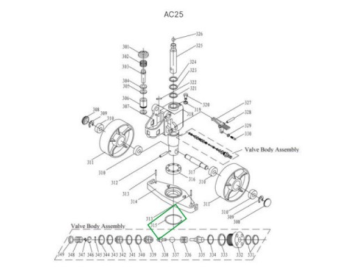 Стопорное кольцо опорной площадки для гидравлических тележек AC25