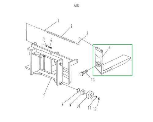 Вила для ручного штабелера для MS1016