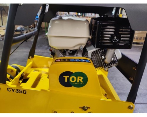 Виброплита реверсивная гидравлическая TOR CY-350 300кг, 40кН (Honda) чугунная плита