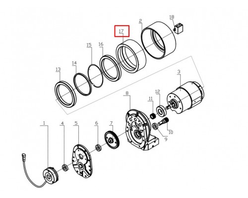 17 Шестерня ведущего колеса для штабелёра WS/IWS (15 Gear)