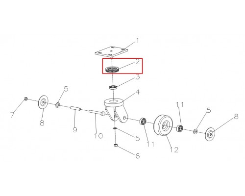 2 Подшипник 51110 колеса баланса для штабелёра WS/IWS (Bearing 51110)