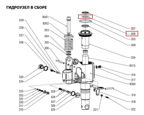 308 Уплотнительное кольцо для тележки RHP (BF) (O-rings 34.5х3.55)