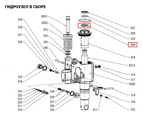 309 Уплотнительное кольцо (манжет) для тележки RHP (BF) (Seal washer 35х43х7)