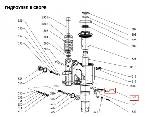 319 Пружинный шплинт (8х52) для тележки RHP (BF) (Spring pin 8х52)