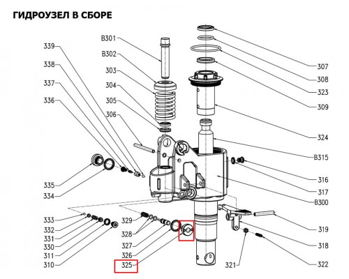 325 Крышка клапана (M20х1.5х18) для тележки RHP (BF) (Firing pin seat M20х1.5х18)