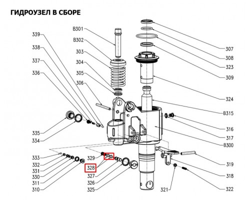 328 Уплотнительное кольцо (6.9х1.8) для тележки RHP (BF) (O-rings 6.9х1.8)