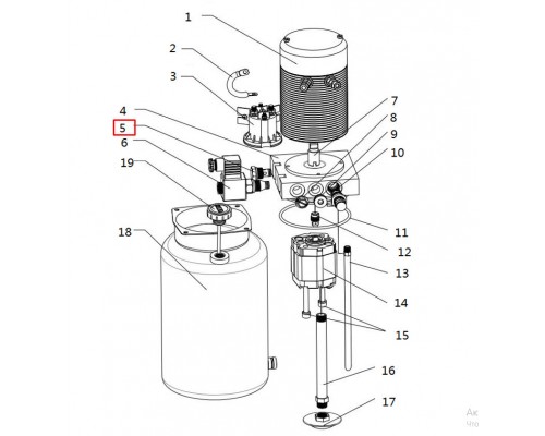 5 Клапан обратный для штабелёра WS/IWS/PWS (Check valve)
