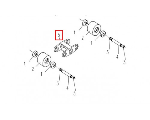 5 Тандем подвилочного колёса для самоходного штабелёра CDD10R-E (Fork wheel carriage)
