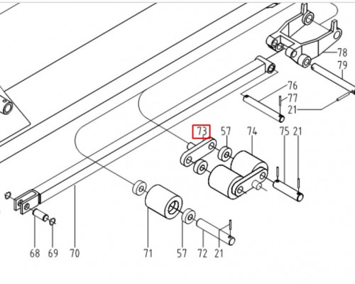 73 Пластина тандема для тележки гидравлической DB (Bracket plate)