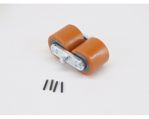 8 Подвилочные колёса 80х70 в сборе для тележки EPT (Double PU Loading Wheel ASY. 30101025)