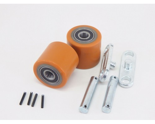 8 Подвилочные колёса 80х70 в сборе для тележки EPT (Double PU Loading Wheel ASY. 30101025)