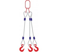 Строп канатный 3СК с 3 крюками 1Т x 2М