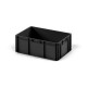 Пластиковый ящик 600х400х220 (EC-6422) черный с усиленным дном