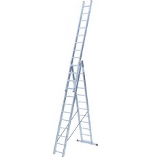 Алюминиевая трехсекционная лестница KRAUSE CORDA 3x12 010445