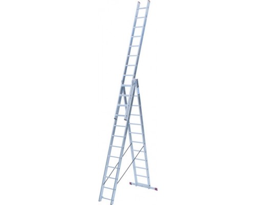 Алюминиевая трехсекционная лестница KRAUSE CORDA 3x12 010445