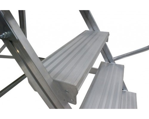 Лестница алюминиевая передвижная с платформой односторонняя KRAUSE CORDA 4 ст. 820020