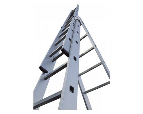 Лестница трехсекционная универсальная алюминиевая профессиональная KRAUSE STABILO 3х8 133748, 123923