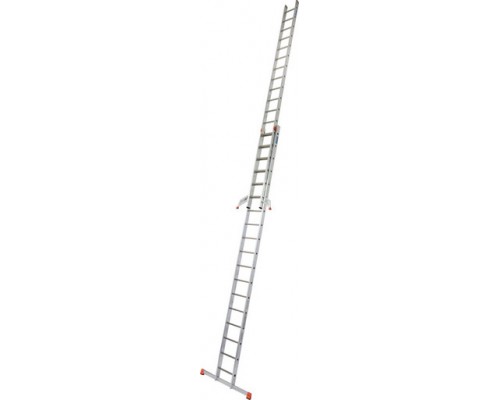 Двухсекционная алюминиевая раздвижная лестница с перекладинами KRAUSE FABILO Trigon 2х18 129352