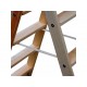 Двусторонняя деревянная лестница-стремянка со ступенями KRAUSE STABILO 2х8 818256 818355