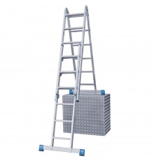 Комбинированная шарнирная лестница стремянка с перекладинами KRAUSE STABILO 2х3 и 2х6 133922 и 123558