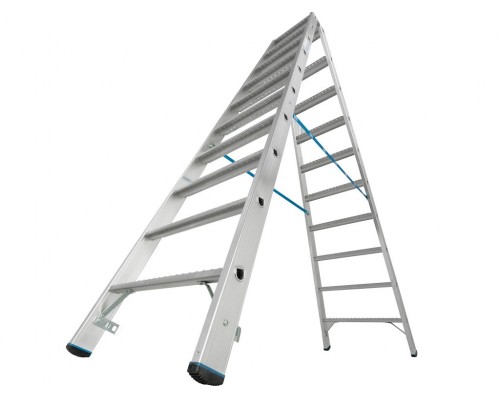 Двухсторонняя стремянка усиленная профессиональная KRAUSE STABILO R13 2х10 136206