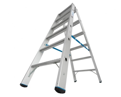 Двухсторонняя стремянка усиленная профессиональная KRAUSE STABILO R13 2х6 136169