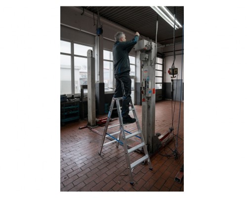Двухсторонняя стремянка усиленная профессиональная KRAUSE STABILO R13 2х6 136169