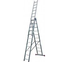 Алюминиевая трехсекционная лестница с функцией лестничных пролетов KRAUSE CORDA 3х11 013422