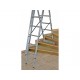 Алюминиевая трехсекционная лестница с функцией лестничных пролетов KRAUSE CORDA 3х9 013392