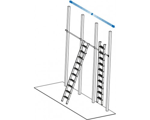 Приставная лестница KRAUSE STABILO 12 ступ, 2 пары крюков 125200
