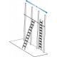 Приставная лестница KRAUSE STABILO 15 ступ, 2 пары крюков 125217
