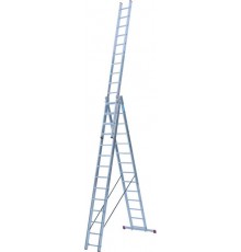Алюминиевая трехсекционная лестница KRAUSE CORDA 3x14 010452