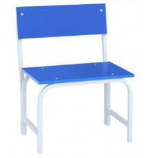 Скамья гардеробная со спинкой 1500 (ЛДСП) синий