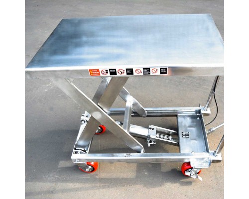 Гидравлический подъемный стол из нержавеющей стали OX F-50 Oxlift 500 кг 900 мм 815*500*50 мм