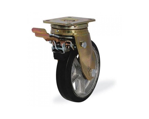 Колесо и колесная опора KAMA 4302-DYR-170-F09 с тормозом