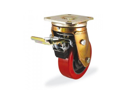 Колесо и колесная опора KAMA 4302-KUR-150-F09 с тормозом
